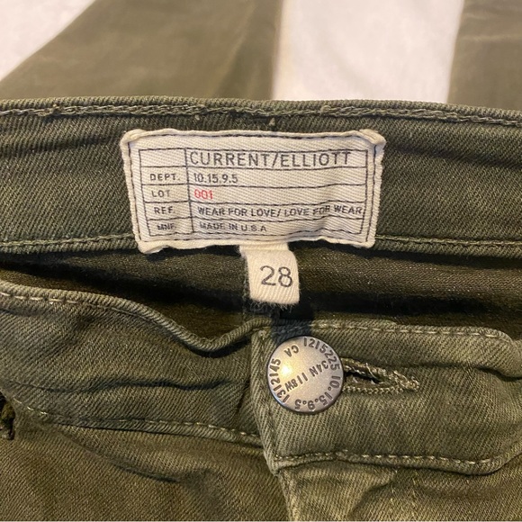 Current/Elliott Stiletto Skinny Jeans in Forest Night w/ Raw Hem - Picture 3 of 7